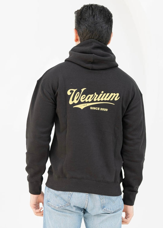 W 2020 Black Hoodie - Premium Cotton Fleece