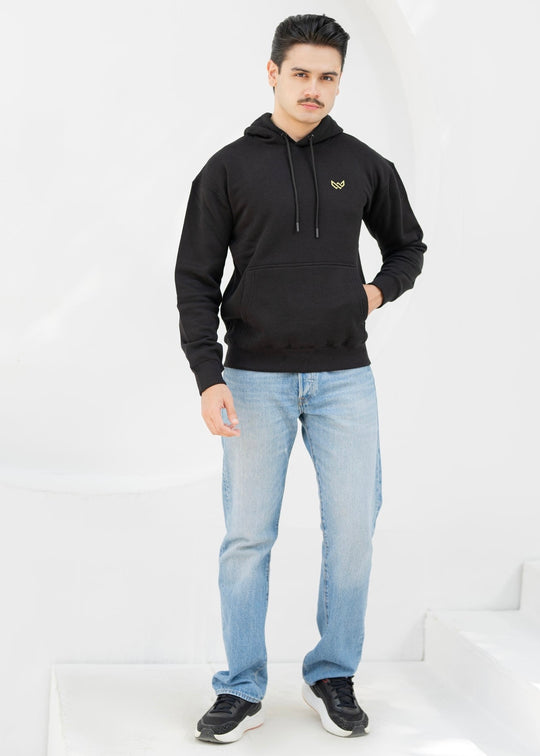 W 2020 Black Hoodie - Premium Cotton Fleece