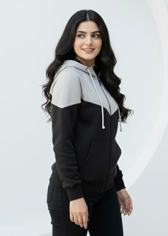 GreyEdge Oversized ZipUp Women - Premium Cotton Fleece