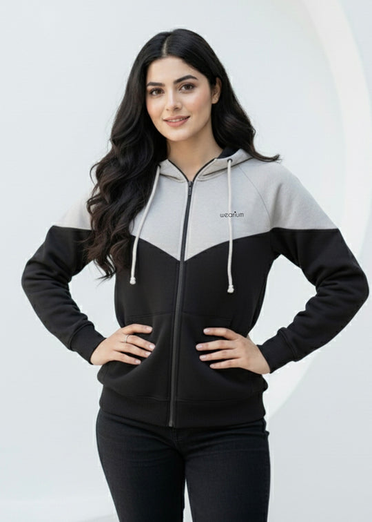 GreyEdge Oversized ZipUp Women - Premium Cotton Fleece