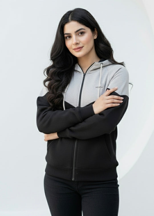 GreyEdge Oversized ZipUp Women - Premium Cotton Fleece