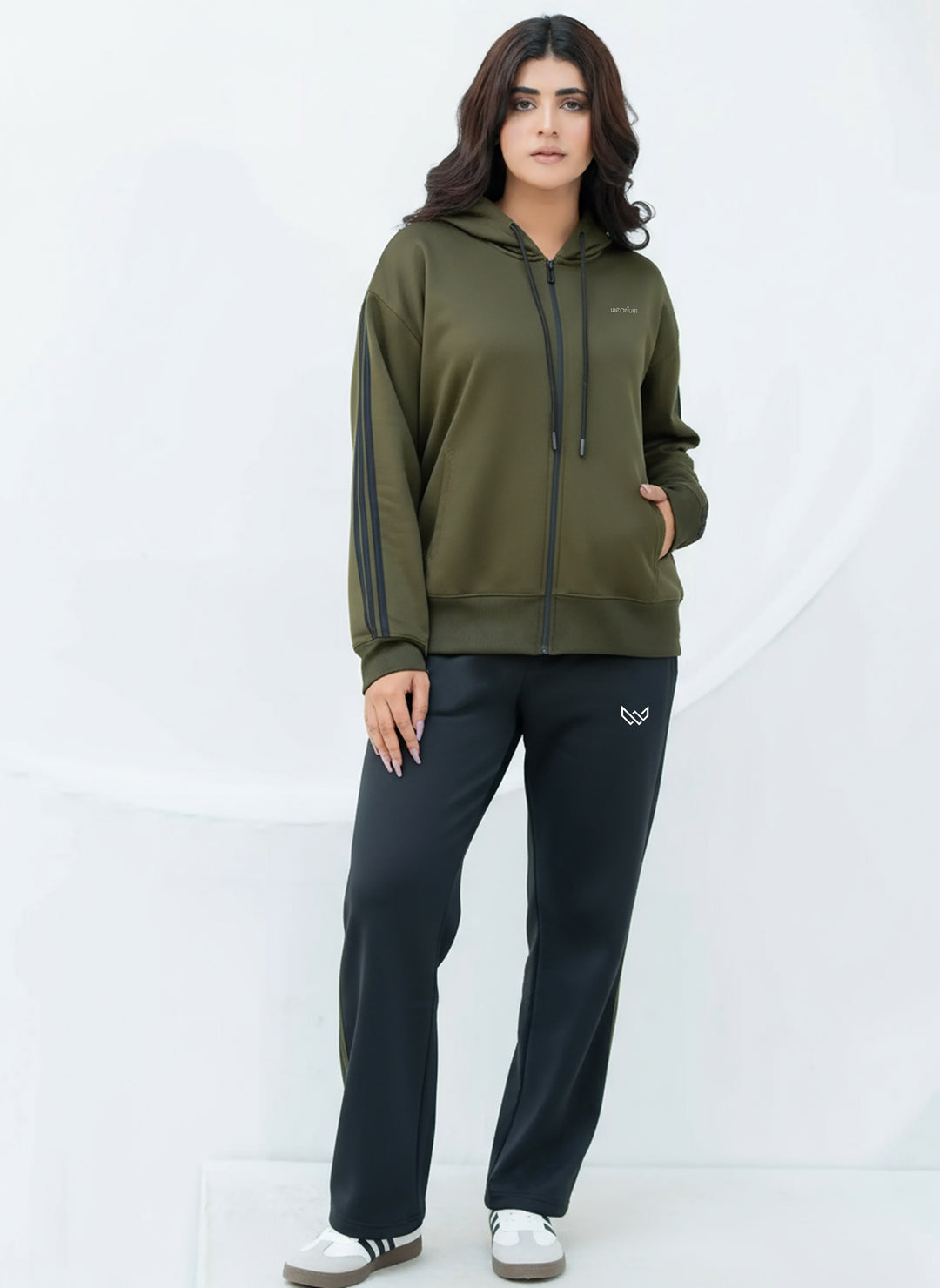 PF Olive/Black Triliner Dropshoulders  - Winter Tracksuit