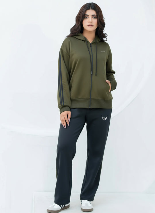 PF Olive/Black Triliner Dropshoulders  - Winter Tracksuit