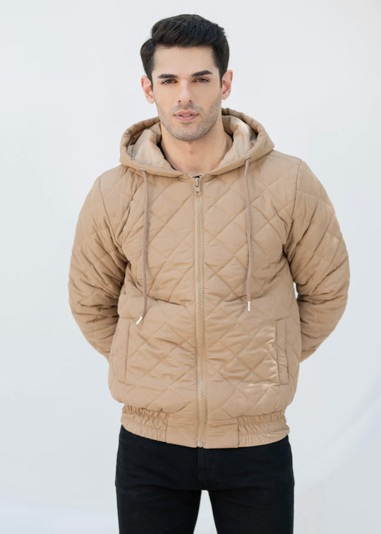 Diamond Quilted Jacket - High Value Tan