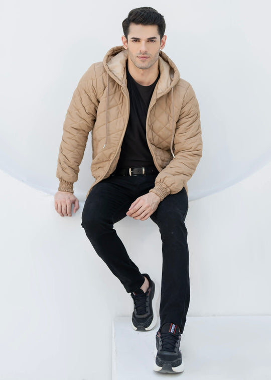 Diamond Quilted Jacket - High Value Tan