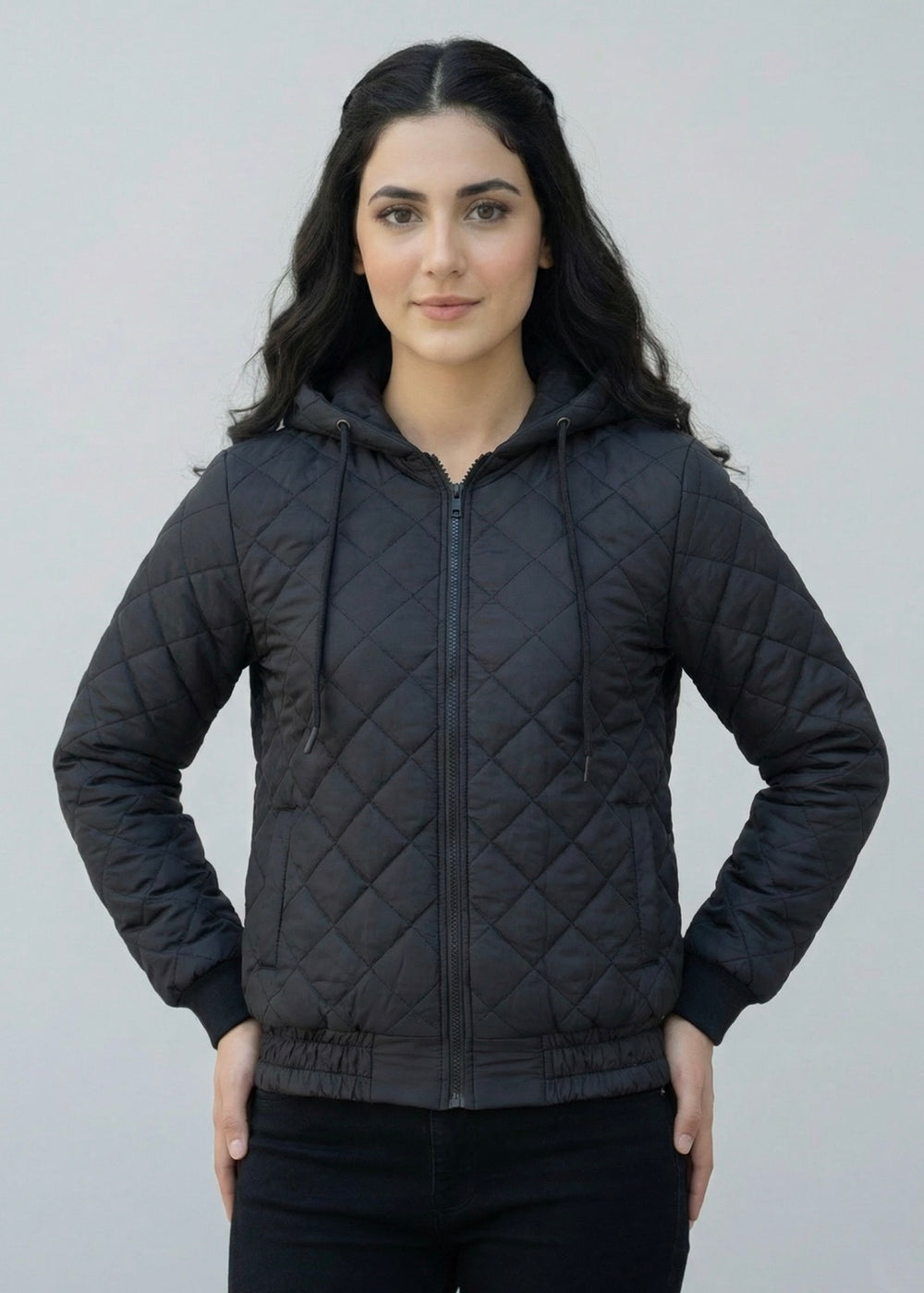 Diamond Quilted Jacket - High Value Black