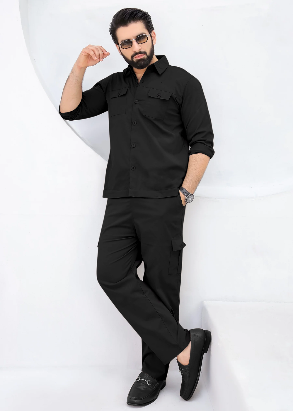 Matte Black - Premium Safari Suit