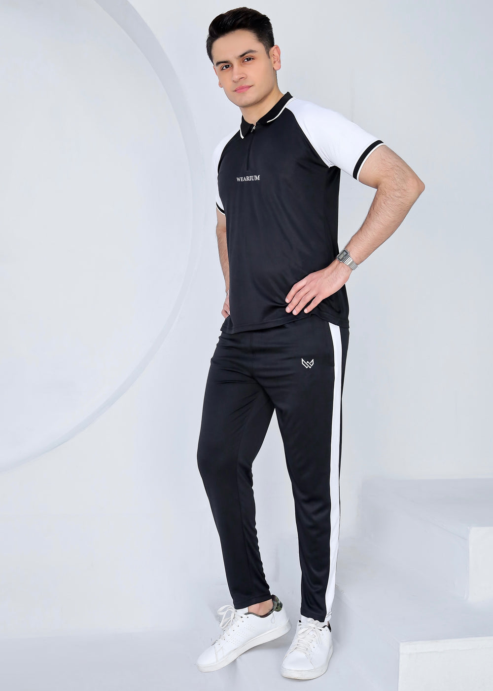 Black White Split - Dri-Fit Polo Twinset