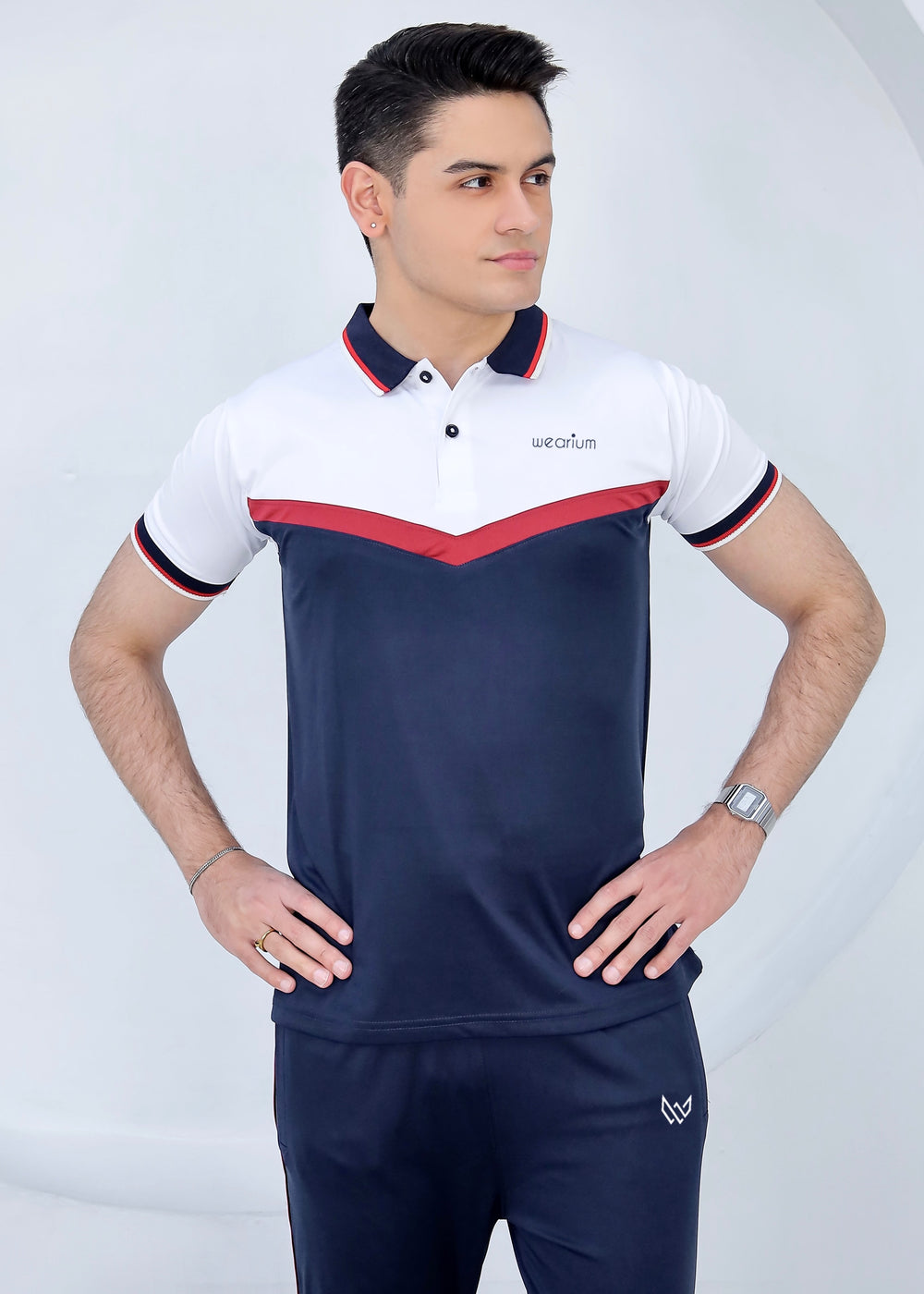 Red Accent Performance - Dri-Fit Polo Twinset