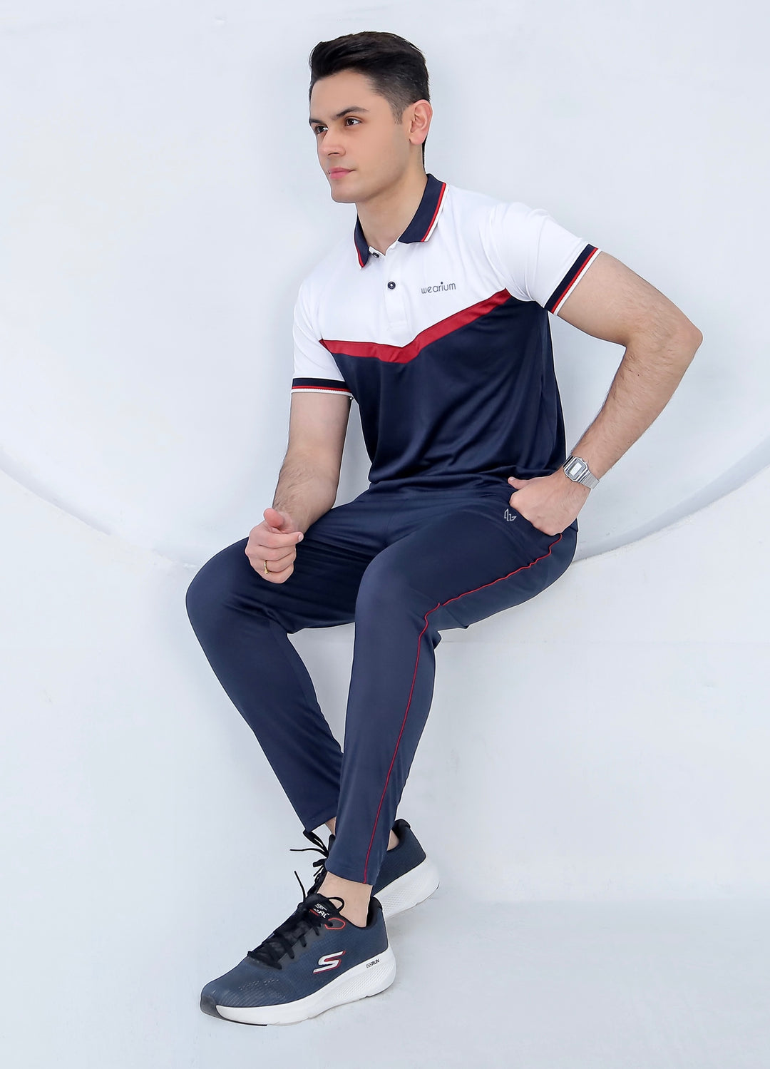 Red Accent Performance - Dri-Fit Polo Twinset