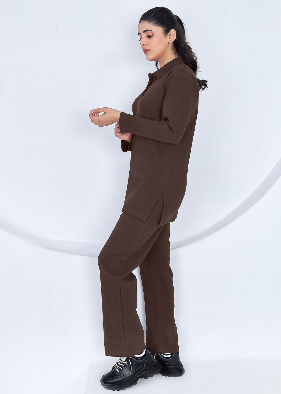 Brown Flow - Premium Cotton Twinset