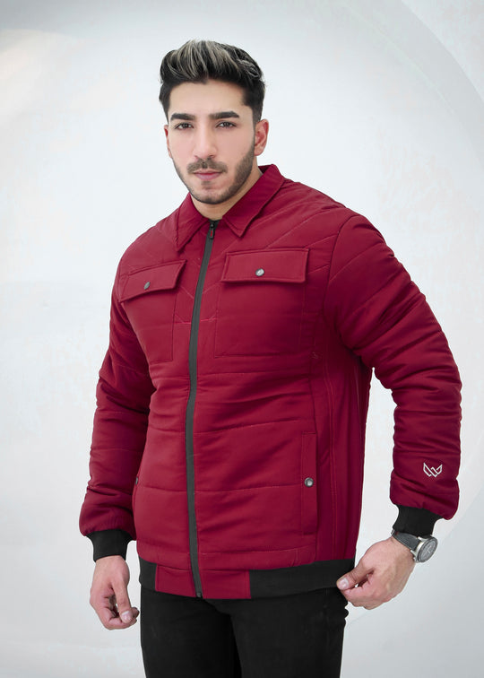 TwoTone Heavy Jacket - Maroon/Black