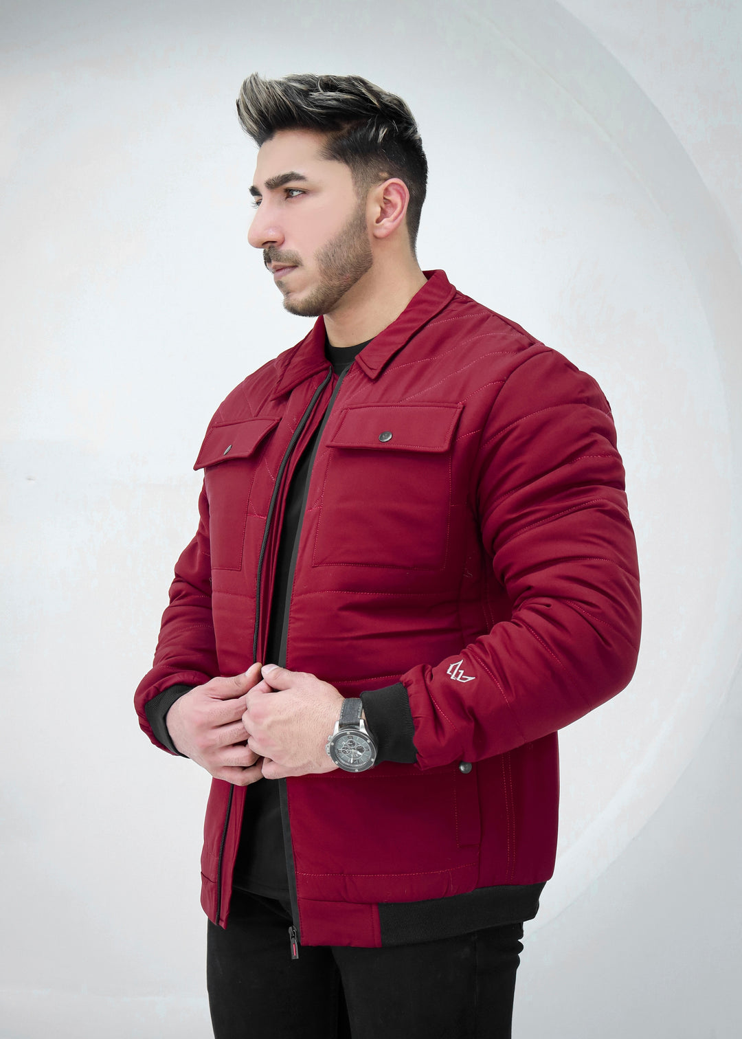 TwoTone Heavy Jacket - Maroon/Black