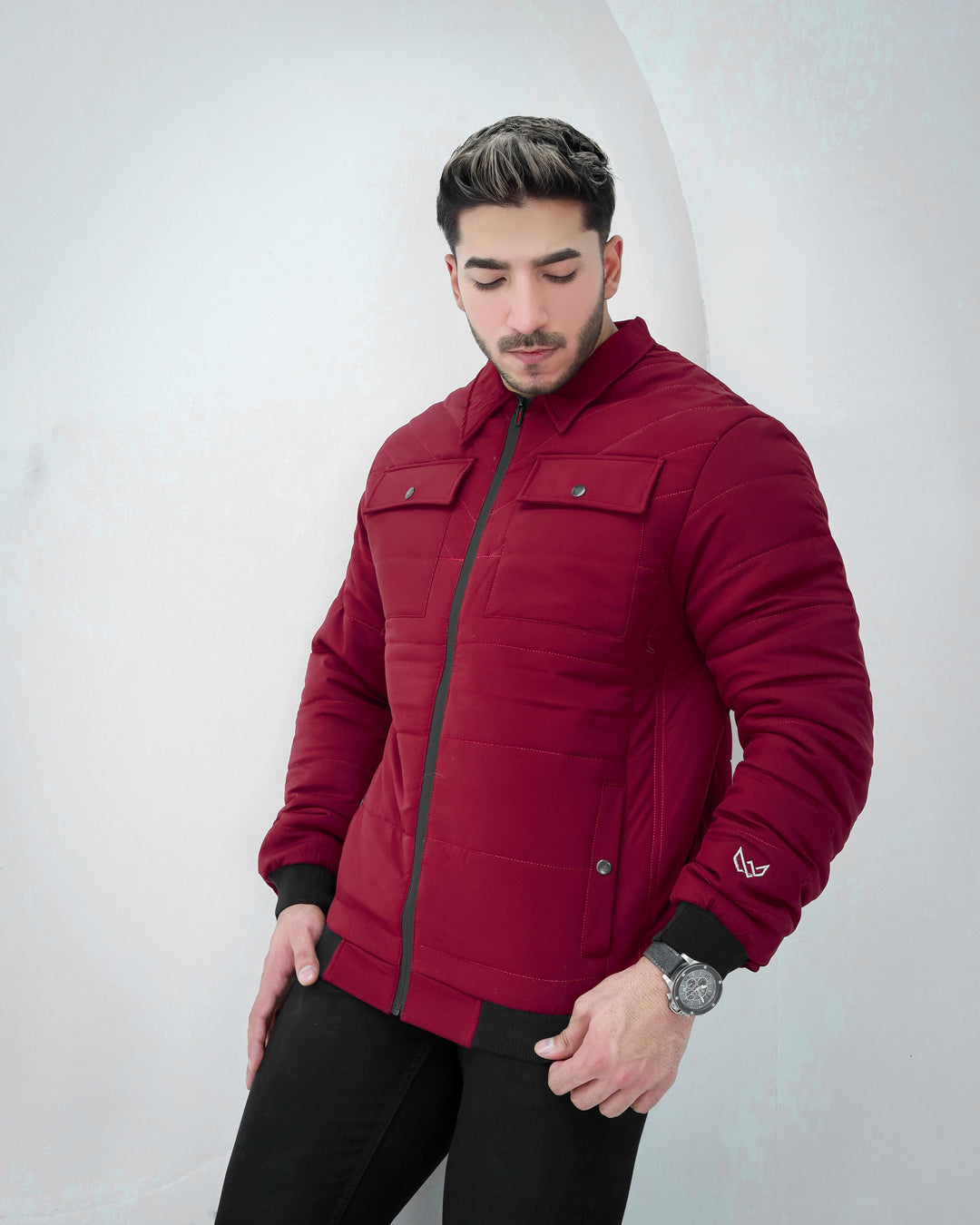 TwoTone Heavy Jacket - Maroon/Black