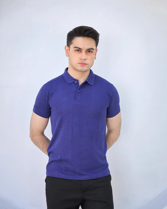 Indigo Knitted Polo