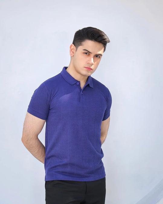 knitted polo shirt for male