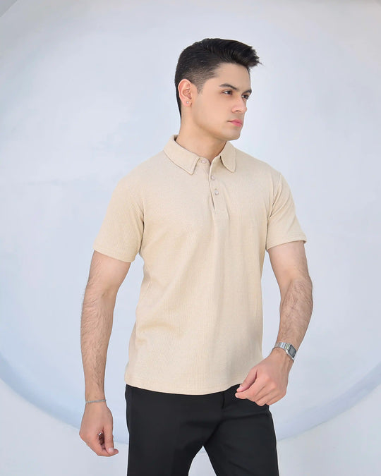 Waffle Knit - Skin Polo