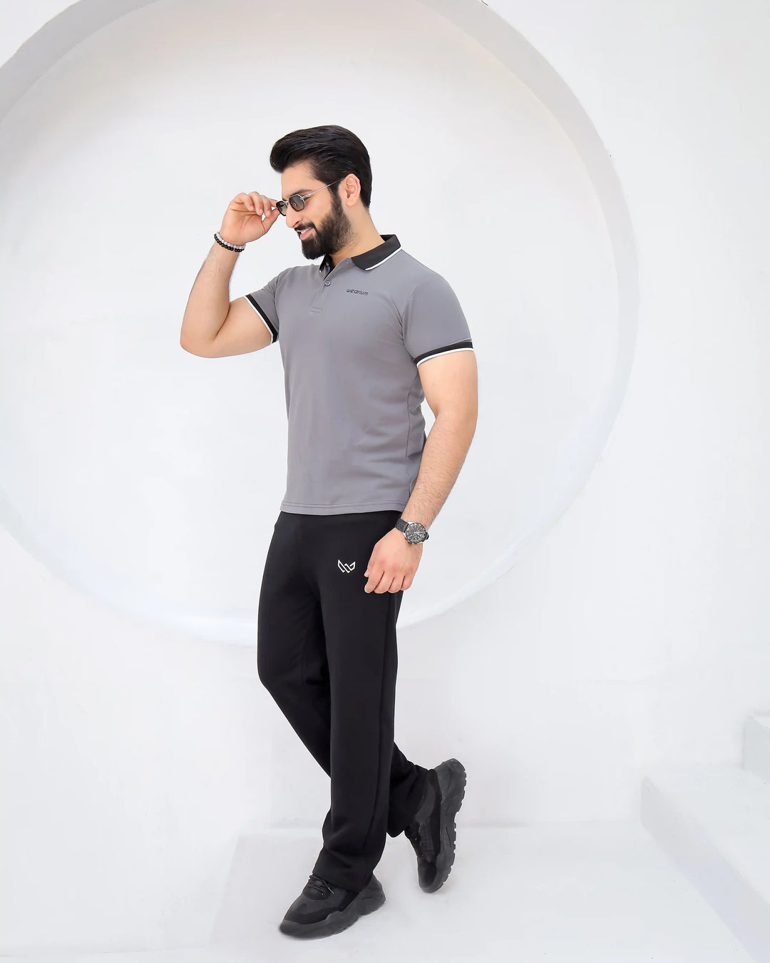 Graphite - Premium Cotton Polo Twinset