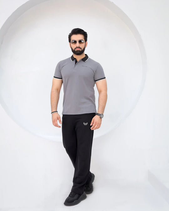 Graphite - Premium Cotton Polo Twinset