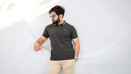 Superior Charcoal Polo - Cotton Lycra