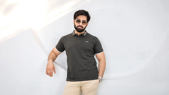 Superior Charcoal Polo - Cotton Lycra