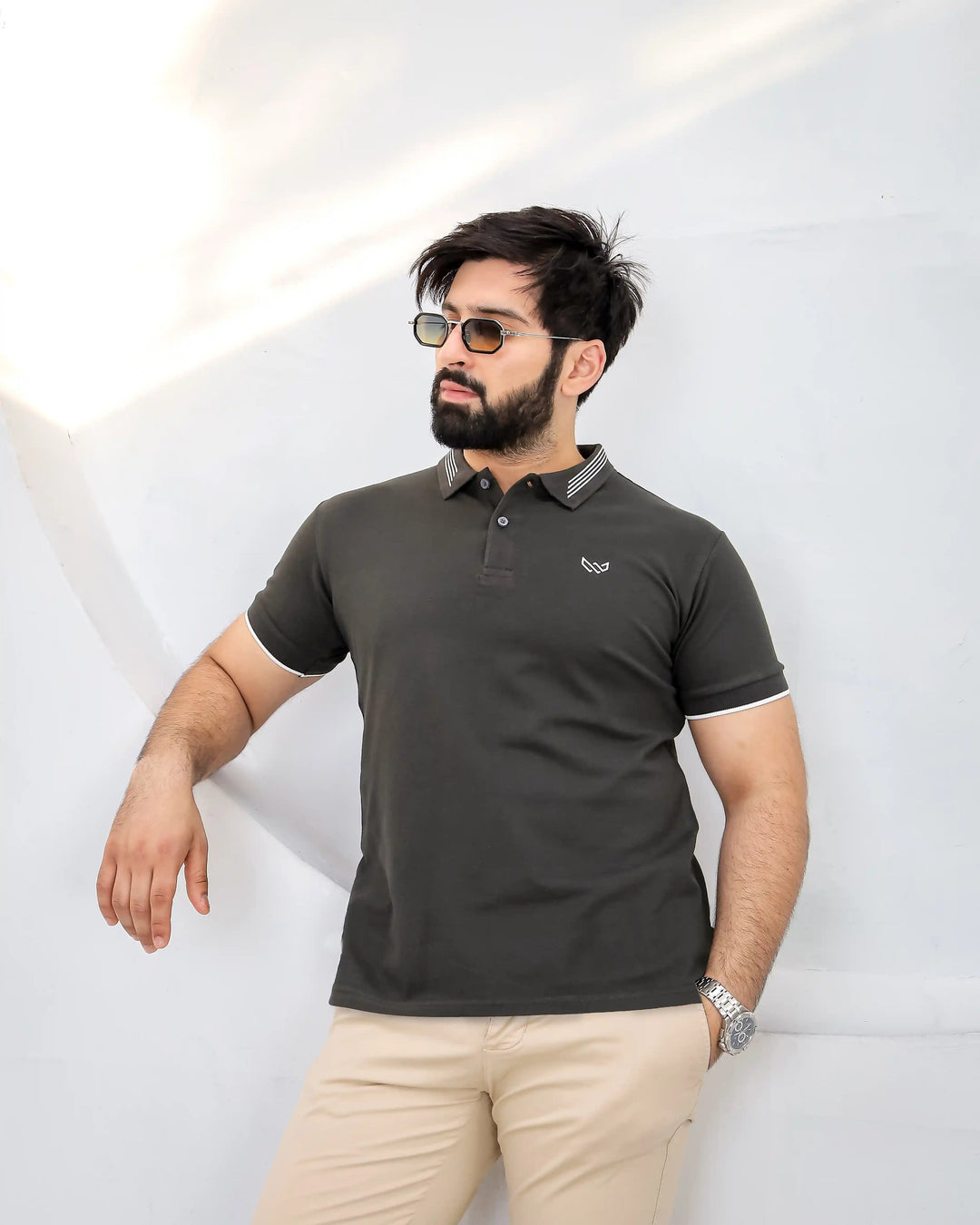 Superior Charcoal Polo - Cotton Lycra