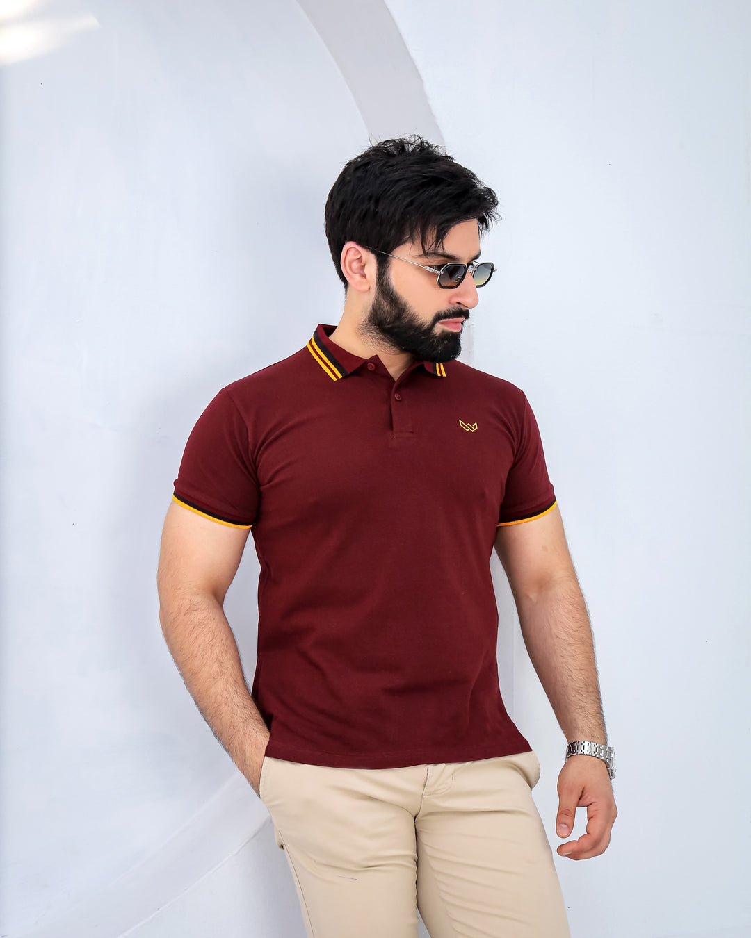 Excellence Maroon Polo - Premium Cotton
