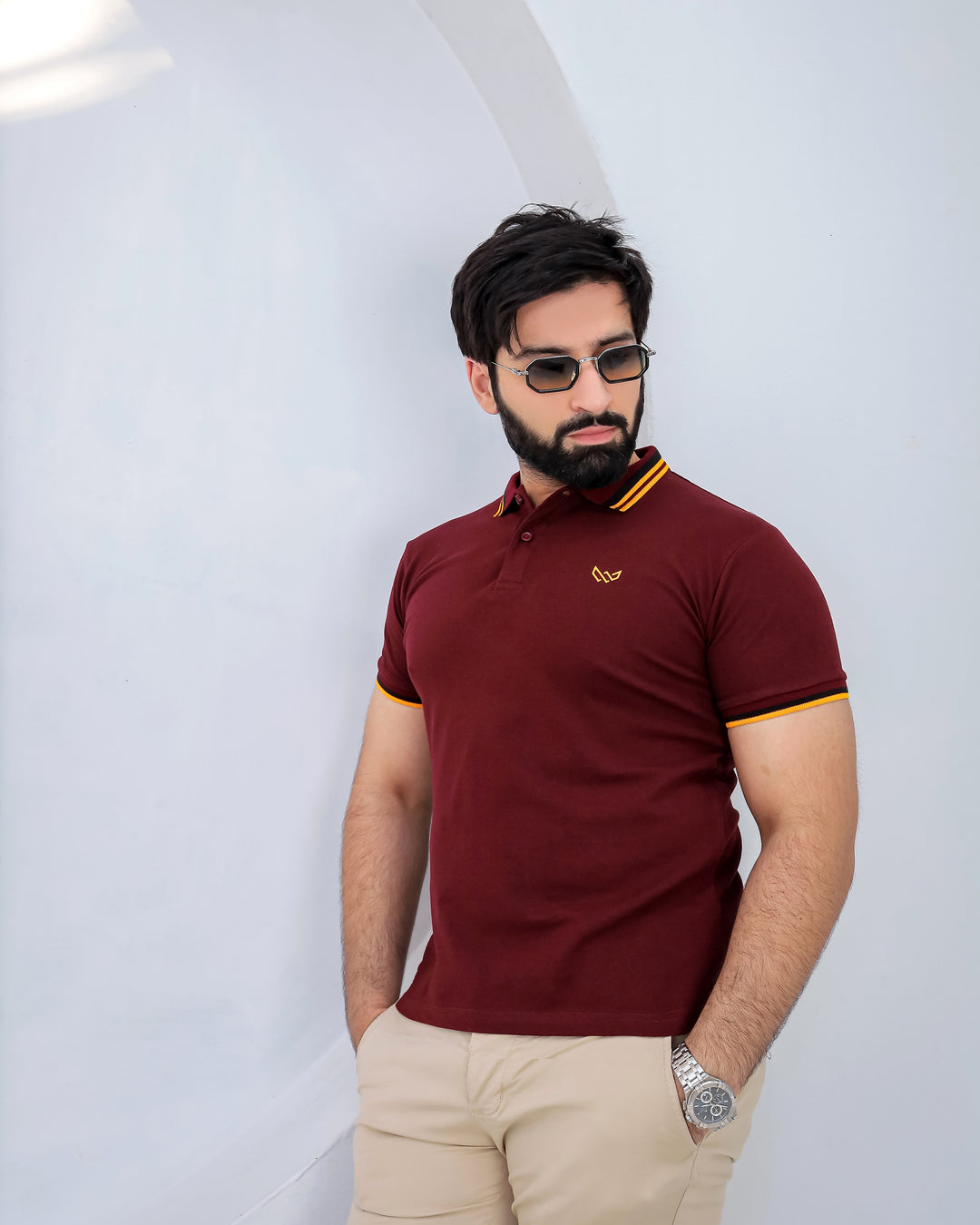 Excellence Maroon Polo - Premium Cotton