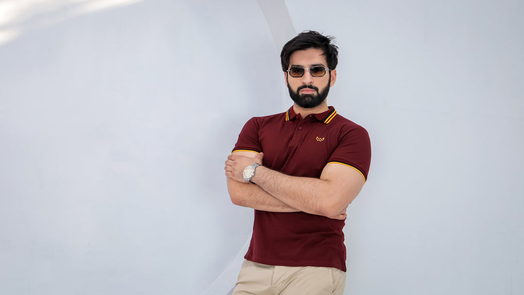 Excellence Maroon Polo - Premium Cotton