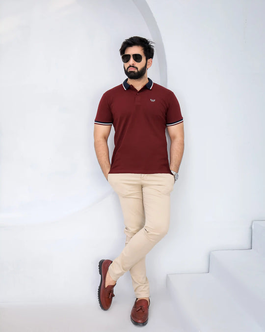Supremacy Cotton Lycra Polo - Maroon