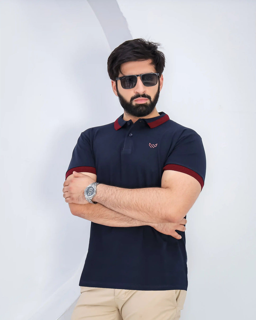 mens navy polo for summer 