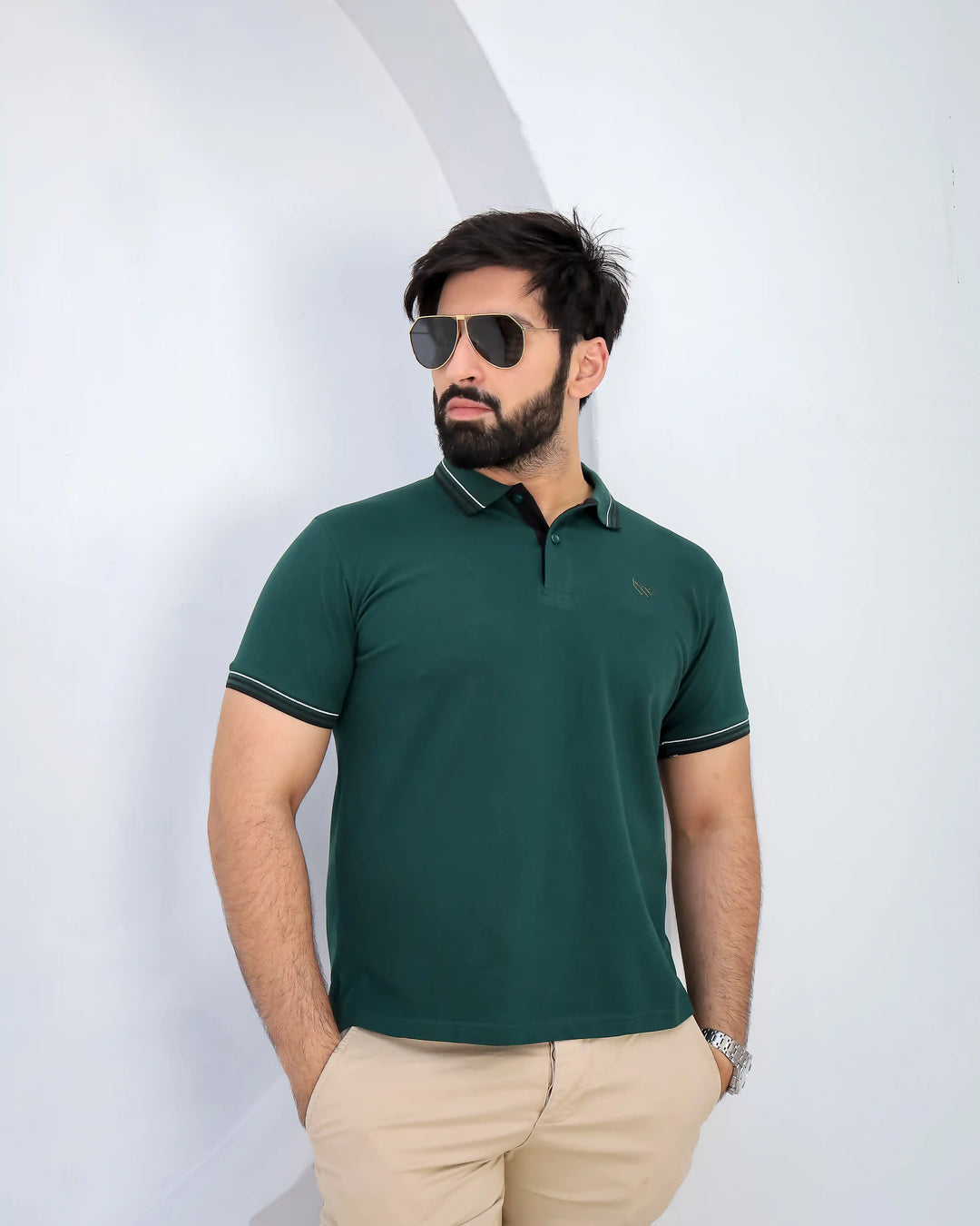 Shadow Green - Premium Cotton Polo