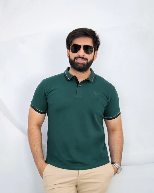 Shadow Green - Premium Cotton Polo