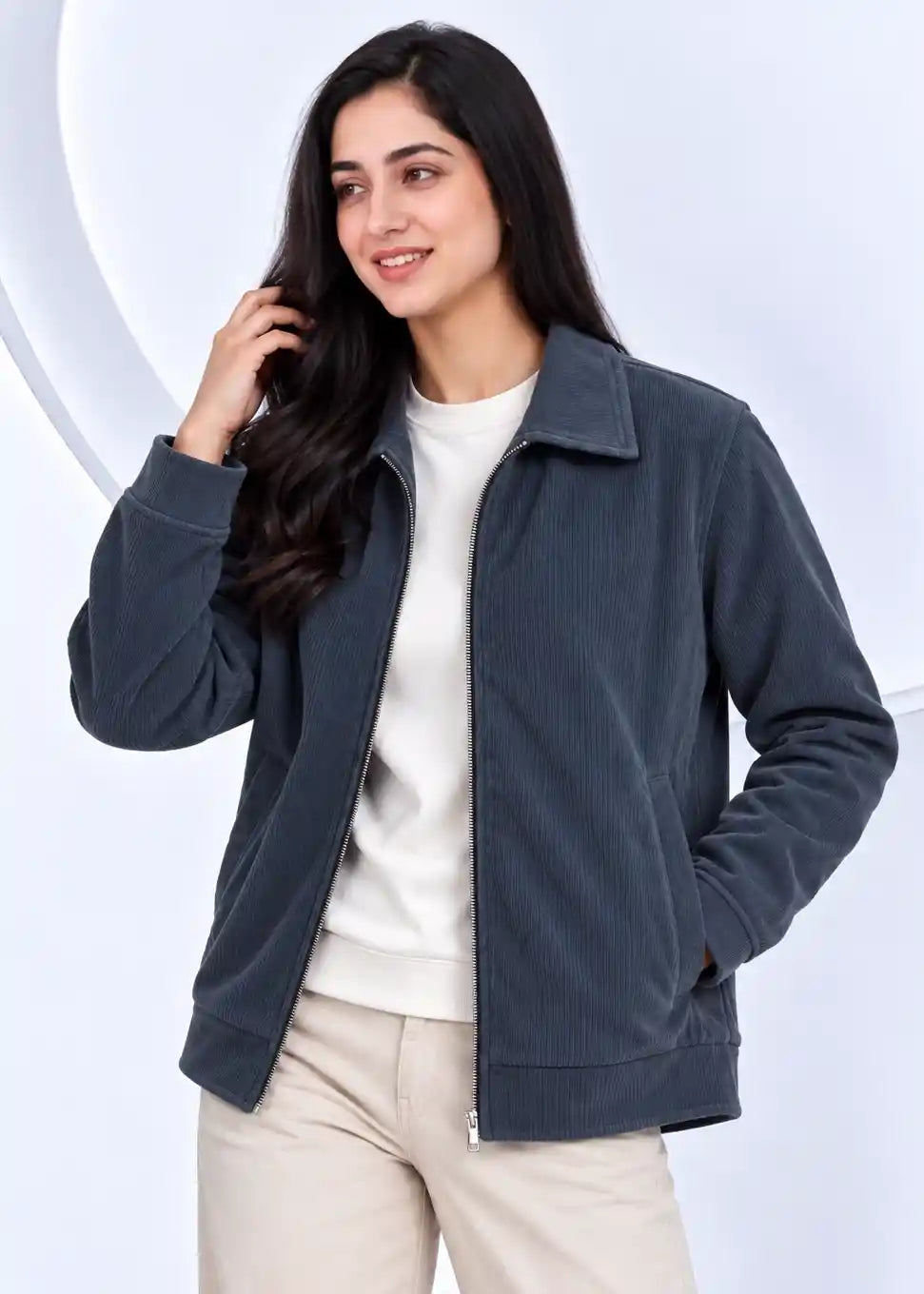 W/Sterling Corduroy Jacket – Dusty Steel Blue