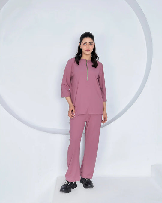 Blush Pink - Relaxed Spendex Co-ord Set