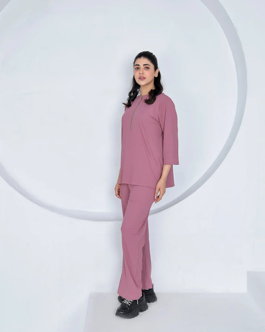 Blush Pink - Relaxed Spendex Co-ord Set