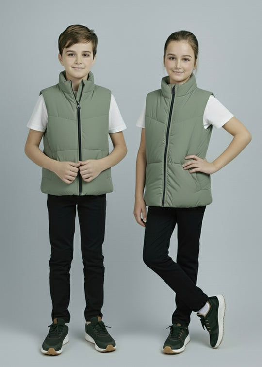 Sage Green Puffer - Kids