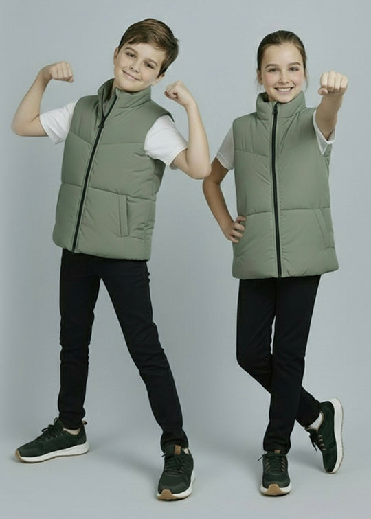 Sage Green Puffer - Kids