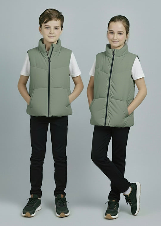 Sage Green Puffer - Kids