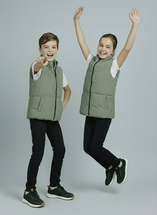 Sage Green Puffer - Kids
