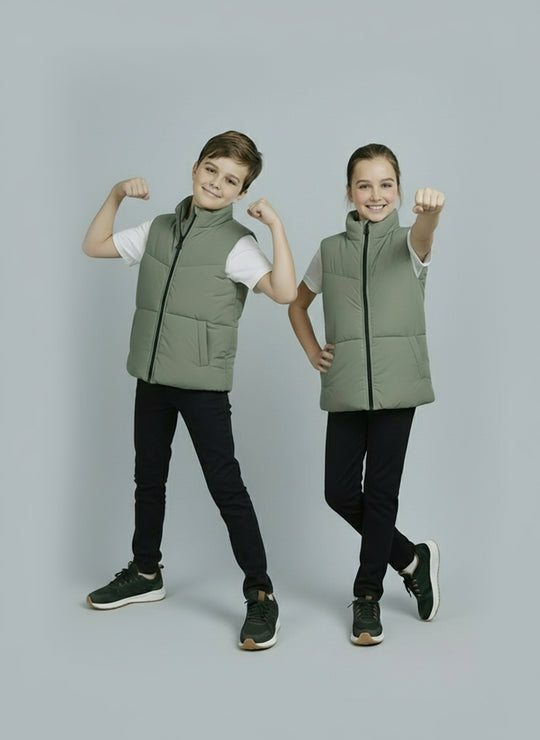 Sage Green Puffer - Kids