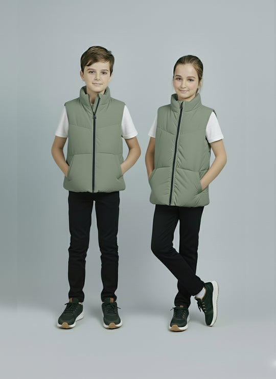 Sage Green Puffer - Kids
