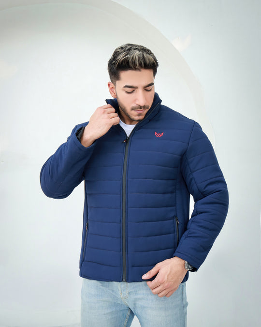 Bomber Quilted Jacket - Navy