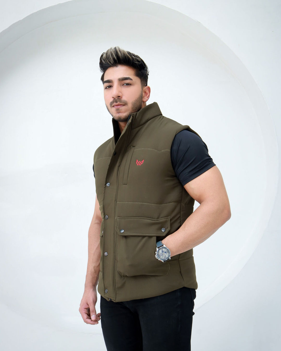 Trail Vest Jacket - Olive