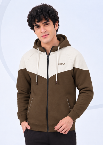 Luxe Panel Premium Cotton – Coffee Brown & Off White