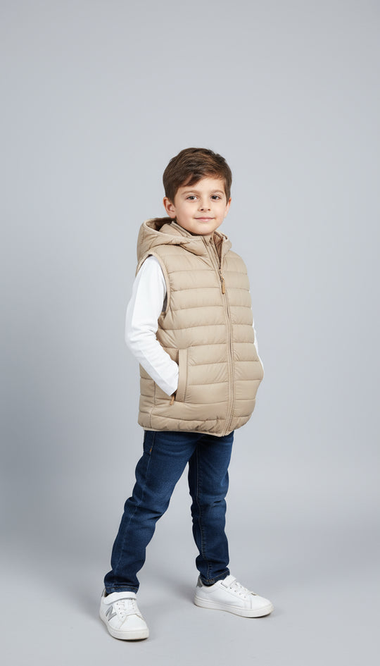 Warmie Tan - Premium Sleeveless Puffer