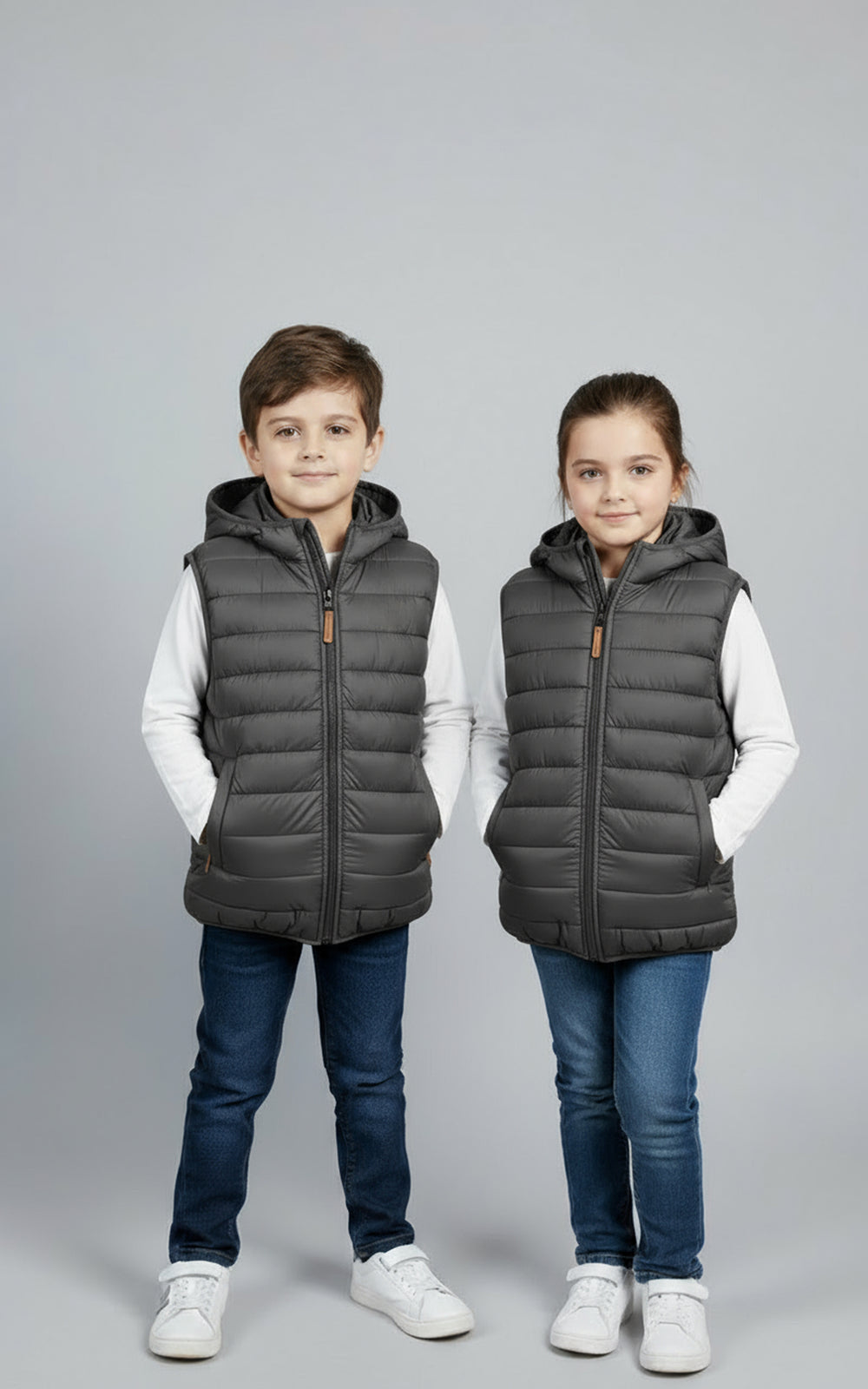Warmie Charcoal - Premium Sleeveless Puffer