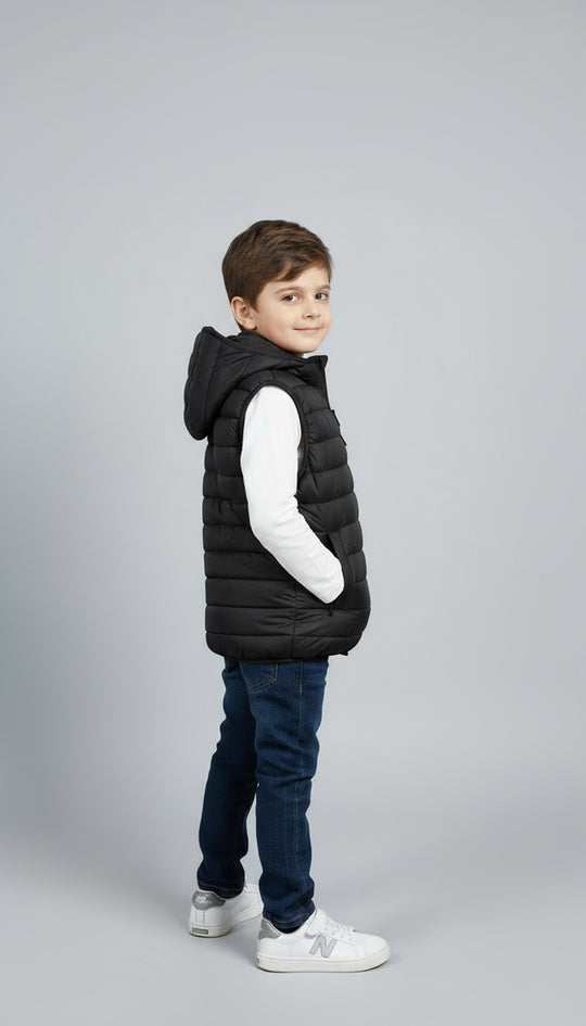 Warmie Black - Premium Sleeveless Puffers