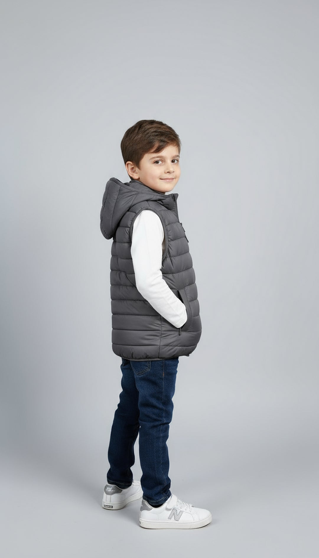 Warmie Charcoal - Premium Sleeveless Puffer