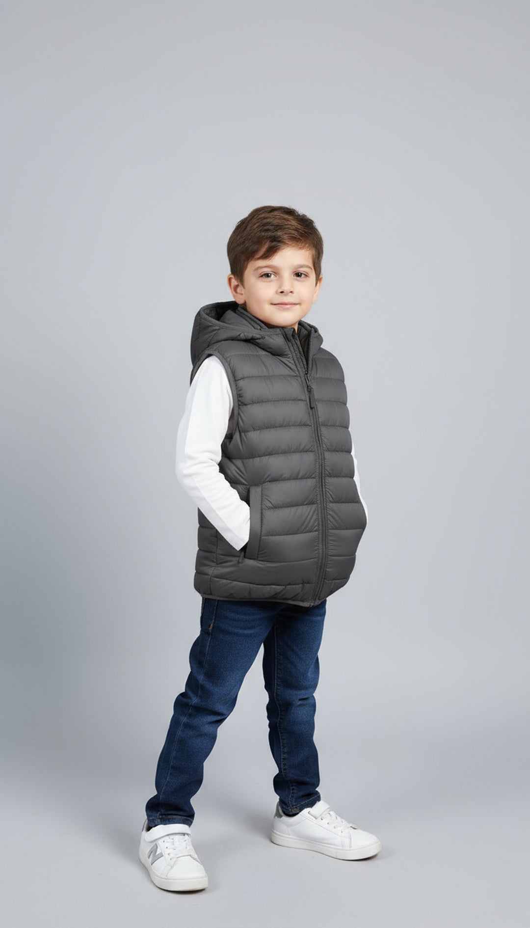 Warmie Charcoal - Premium Sleeveless Puffer